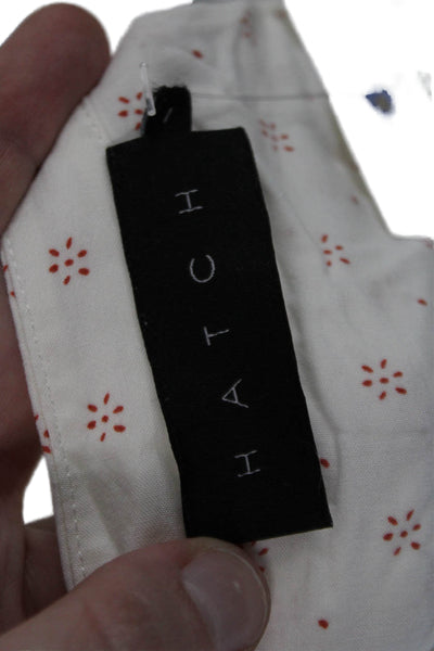 Hatch Women Boho Floral High Neck Sleeveless Rayon Blouse Button Size 1