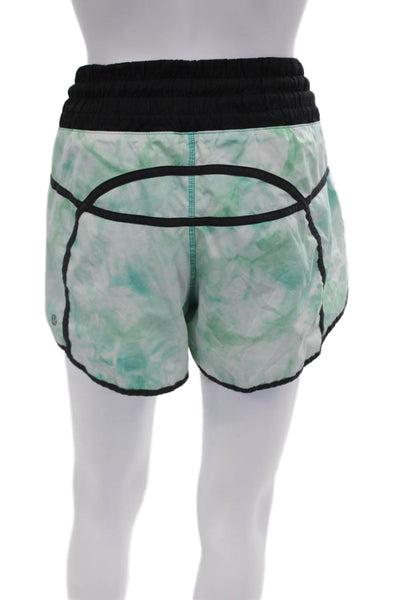 Lululemon Womens Tie Dye Print Pull On Shorts Green Blue Size 12