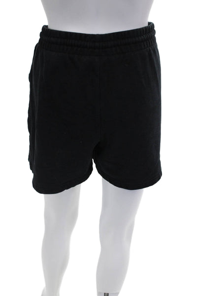 TNA Womens Cozy Fleece Boyfriend Shorts Black Cotton Size Extra Large