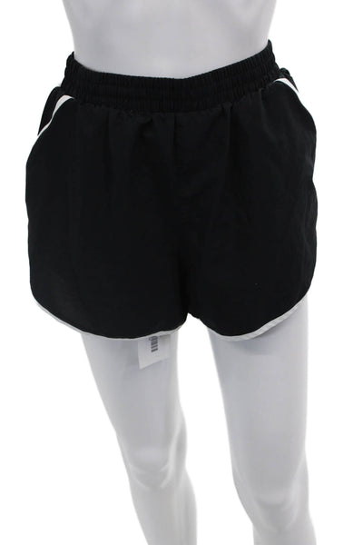 Under Armour Womens Loose Fit Pull On Shorts Black White Size Extra Large