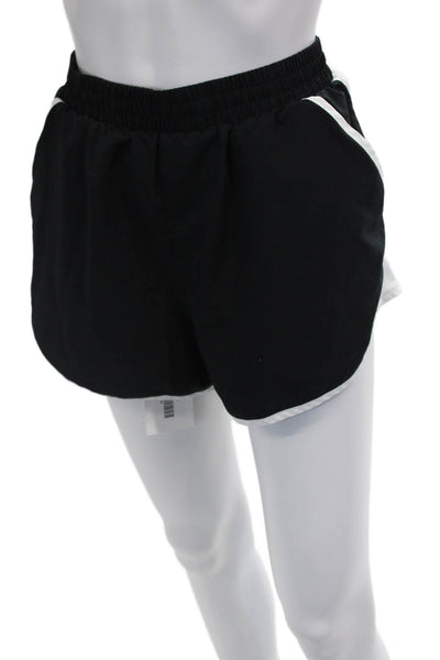 Under Armour Womens Loose Fit Pull On Shorts Black White Size Extra Large