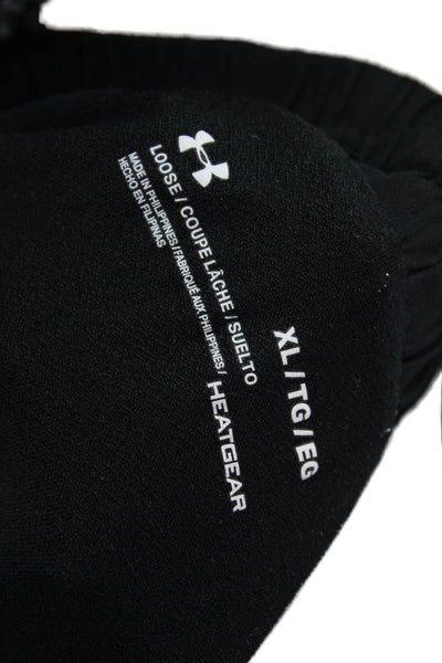 Under Armour Womens Loose Fit Pull On Shorts Black White Size Extra Large