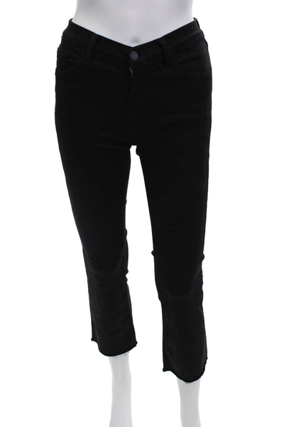J Brand Womens Cropped Skinny Black Jeans Size 24