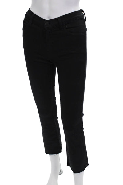J Brand Womens Cropped Skinny Black Jeans Size 24