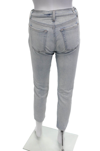 7 For All Mankind Women Cropped Ankle Jeans Gray Size 23