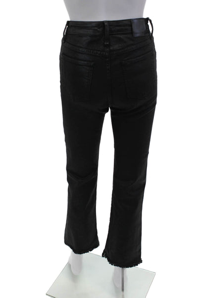Simkhai Women Cropped Straight Black Jeans Size 25