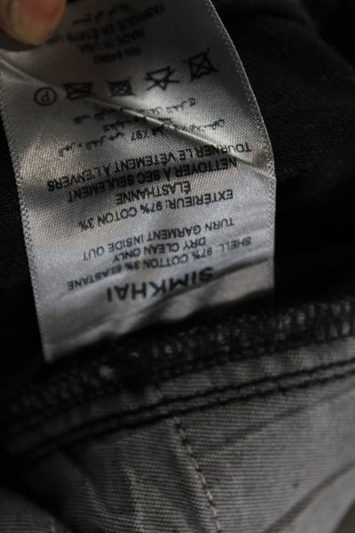 Simkhai Women Cropped Straight Black Jeans Size 25