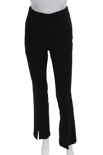 Zara Womens Straight Leg Slim Fit Zip Side Pull On Pants Black Size XS
