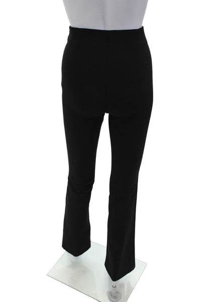 Zara Womens Straight Leg Slim Fit Zip Side Pull On Pants Black Size XS