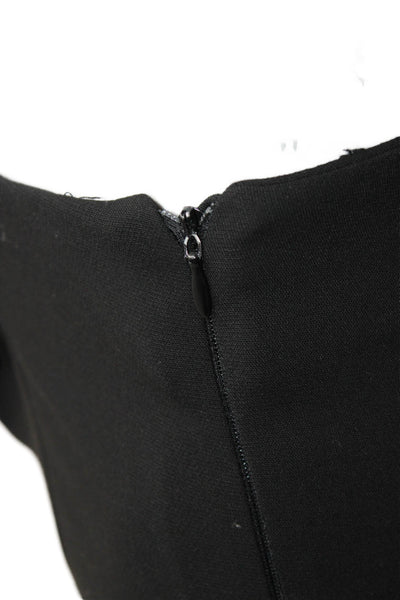Zara Womens Straight Leg Slim Fit Zip Side Pull On Pants Black Size XS