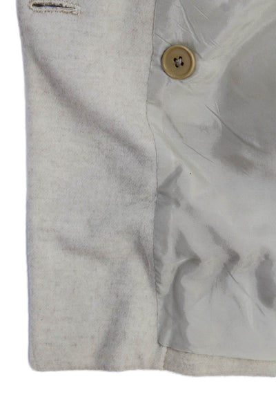 Gianni Versace Womens Single Button Blazer Jacket White Wool Blend Size EUR 40