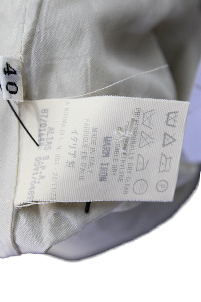 Gianni Versace Womens Single Button Blazer Jacket White Wool Blend Size EUR 40