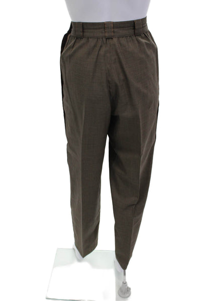 Gianni Versace Womens Dress Pants Brown 100% Cotton Button Size 40