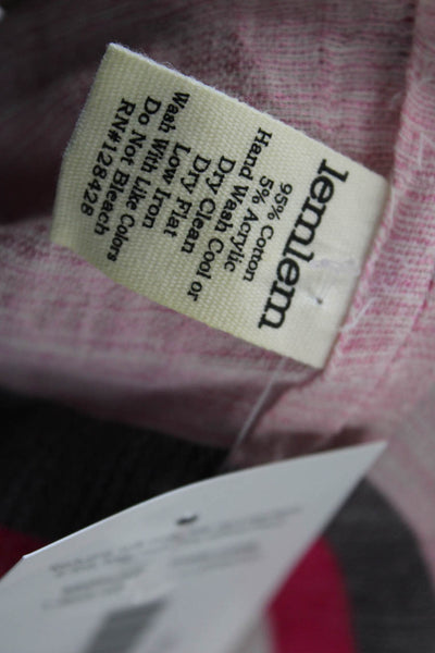 Lem Lem Womens Pink Striped Tank Dress Beach Sleeveless Round Neck Size S