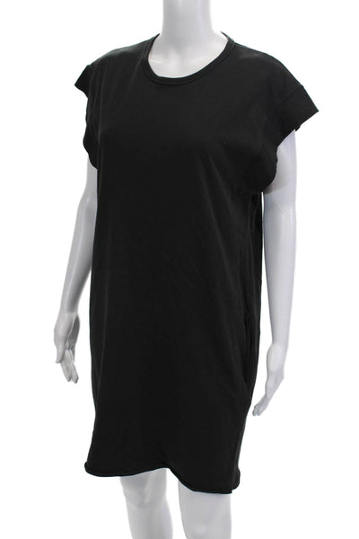Rag & Bone Women Black T-Shirt Dress Organic Cotton Crew Neck Size XS