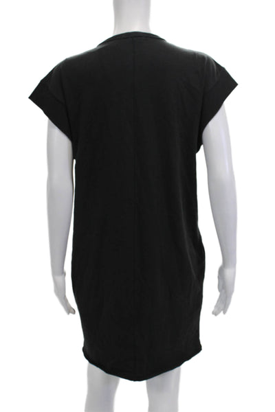 Rag & Bone Women Black T-Shirt Dress Organic Cotton Crew Neck Size XS