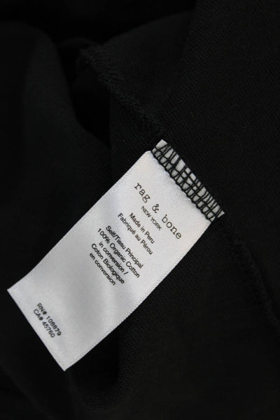Rag & Bone Women Black T-Shirt Dress Organic Cotton Crew Neck Size XS