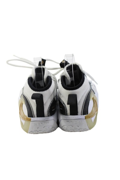 Nike Boys Lace Up Rubber Sole Athletic Trainer Sneakers White Black Size 5