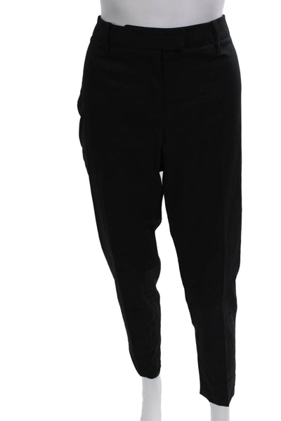 Altuzarra Womens Ankle Dress Pants Black Virgin Wool Button Size 40
