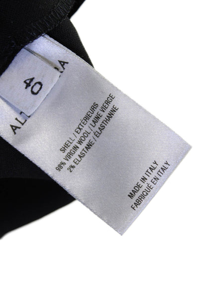Altuzarra Womens Ankle Dress Pants Black Virgin Wool Button Size 40