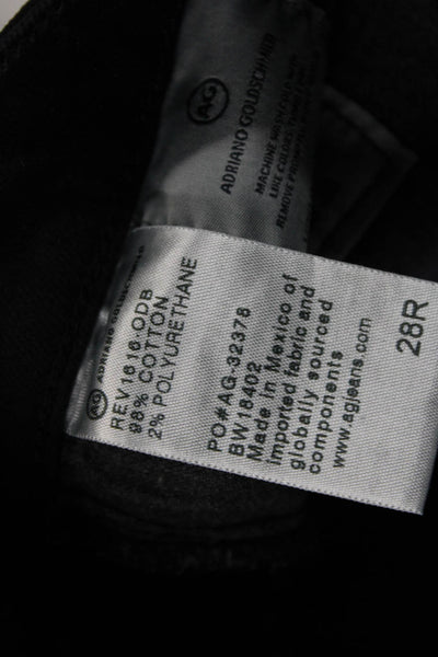 AG Adriano Goldschmied Women Straight Black Jeans Size 28