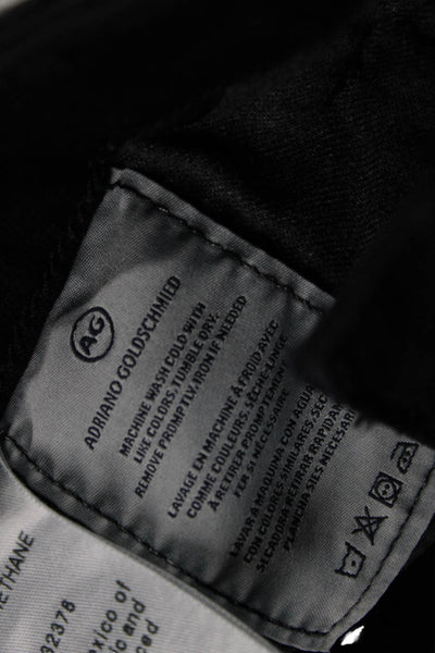 AG Adriano Goldschmied Women Straight Black Jeans Size 28