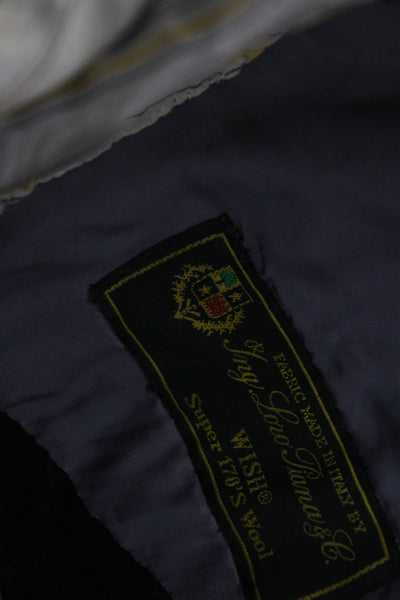 Loro Piana Mens Wool Long Sleeve One Button Blazer Jacket Black Size 42