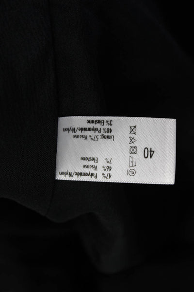Wolford Womens Solid High Neck Button Up Jacket Black Size 40
