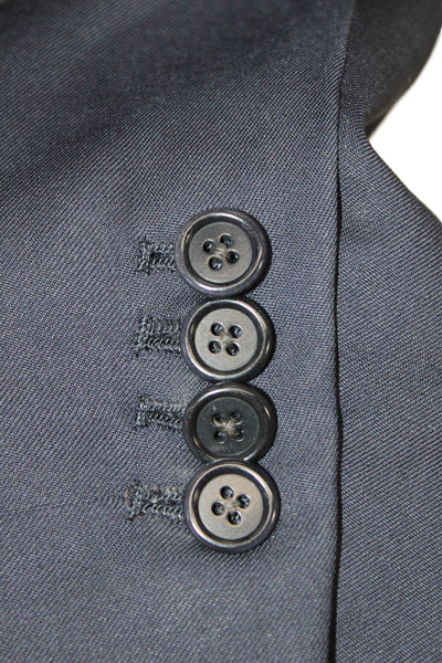Victor Talbots Mens Solid Two Pocket Button Up Suit Jacket Navy Size 46R