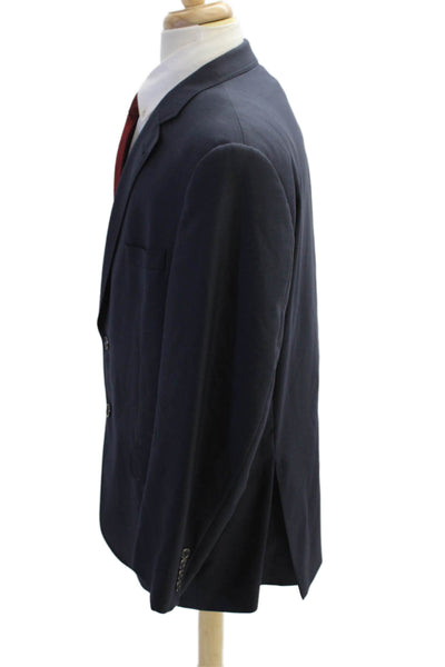 Victor Talbots Mens Wool Button Up Suit Jacket Navy Size 48R