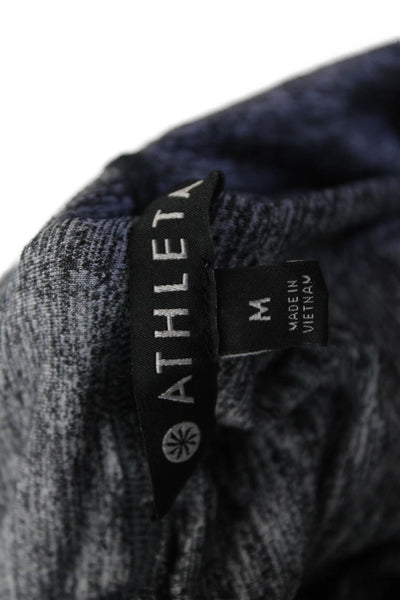 Athleta Womens Full-Zip Hoodie Gray Drawstring Long Sleeve Outdoor Size M