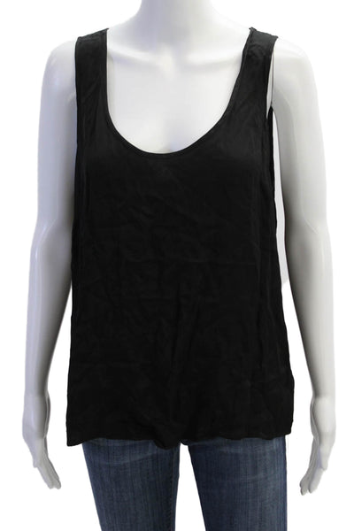 Velvet by Graham & Spencer Women Basic Sleeveless Tank Black Size L