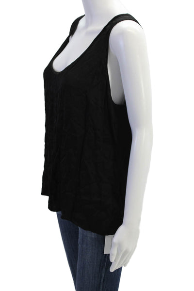 Velvet by Graham & Spencer Women Basic Sleeveless Tank Black Size L