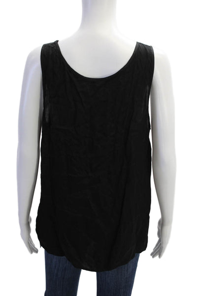 Velvet by Graham & Spencer Women Basic Sleeveless Tank Black Size L