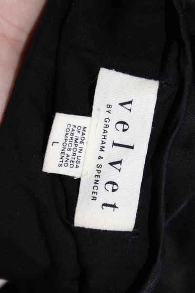 Velvet by Graham & Spencer Women Basic Sleeveless Tank Black Size L