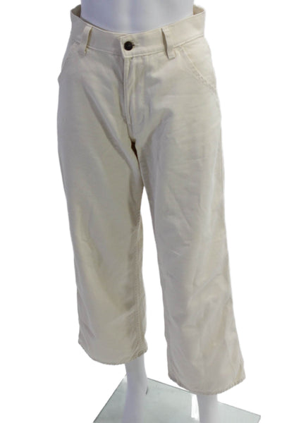 6397 Unisex Cropped Chino Pants Beige 100% Cotton Size 24
