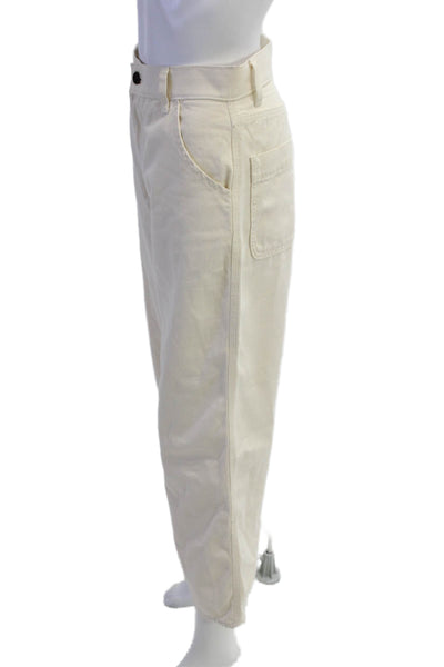 6397 Unisex Cropped Chino Pants Beige 100% Cotton Size 24