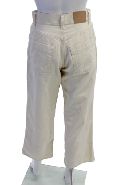 6397 Unisex Cropped Chino Pants Beige 100% Cotton Size 24
