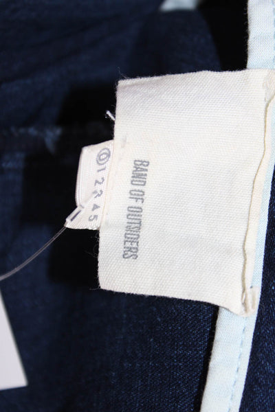 Band Of Outsiders Womens Cotton High-Rise Tied Denim Pants Blue Size 0