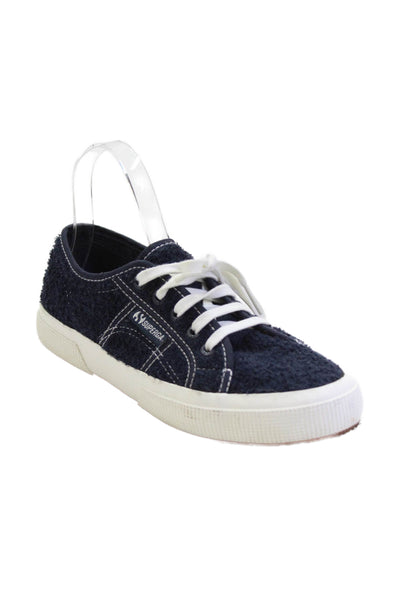 Superga Womens 2750 Cotton Terry Low-Top Casual Sneakers Blue Size 7