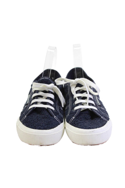 Superga Womens 2750 Cotton Terry Low-Top Casual Sneakers Blue Size 7