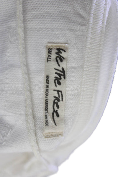 We The Free Women Basic White Short Sleeve 100% Cotton T-Shirt Size S