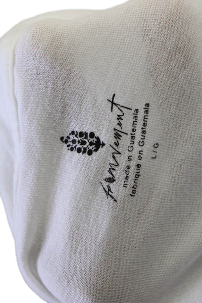 FP Movement Women Basic Jersey Tee White Cotton Short Sleeve Crew Neck Size L