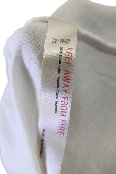 FP Movement Women Basic Jersey Tee White Cotton Short Sleeve Crew Neck Size L