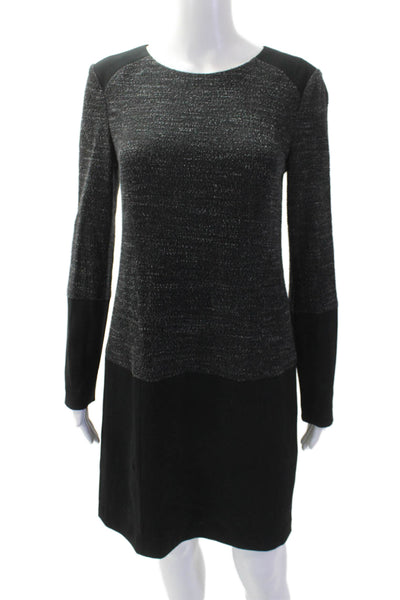 Rag & Bone Women Shift Dress Black Long Sleeve Knee Length Size 44