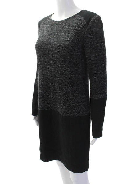 Rag & Bone Women Shift Dress Black Long Sleeve Knee Length Size 44