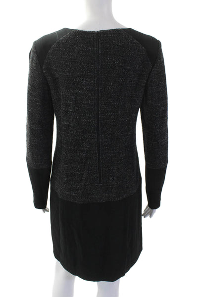 Rag & Bone Women Shift Dress Black Long Sleeve Knee Length Size 44