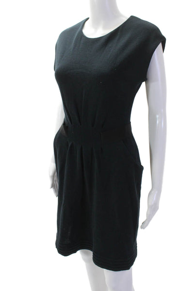 D Exterior Women Sheath Sweater Dress Black 100% Lana Designer Size S