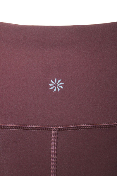Athleta Women's High Waist Full Length Mesh Ankle Legging Burgundy Size XS