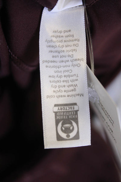 Athleta Women's High Waist Full Length Mesh Ankle Legging Burgundy Size XS